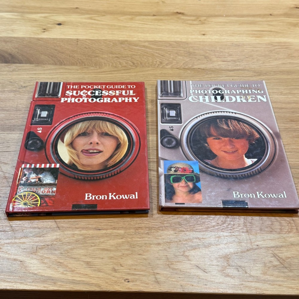 Vintage 1983 Bron Kowal Pocket Guide to Photography Books Set of 2 Hardcover